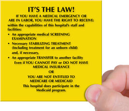 Medical Emergency Rights Signs