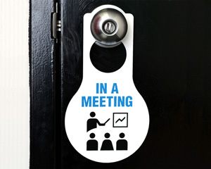 Meeting Room Door Knob Tag