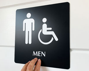 Men’s restroom sign