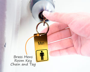Metal key chain for men’s room