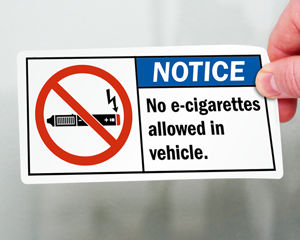 Notice No E-Cigarette Signs