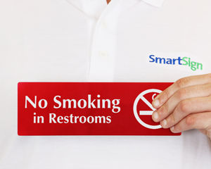 No Smoking in Restroom Signs