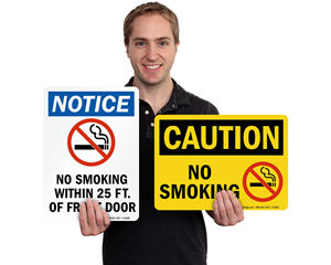 Osha No Smoking Signage