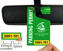 Custom parking permit for airport