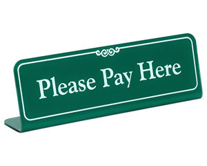 Designer Please Pay Here Sign