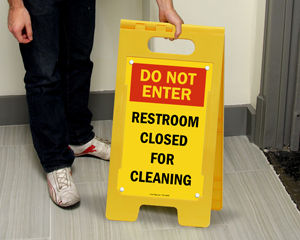 Restroom Closed For Cleaning Sign