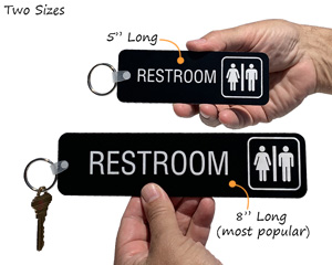 Restroom key tags