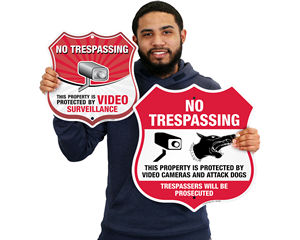 No Trespassing Shield Signs