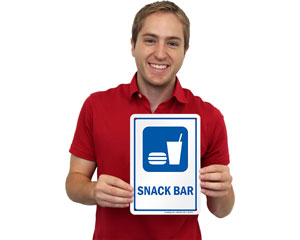Snack Bar Door Sign