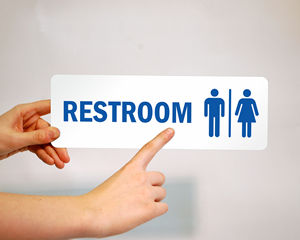Low Cost Restroom Stickers