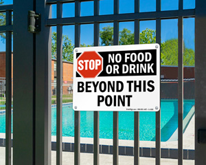 Stop No Food Or Drink Sign