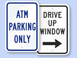 ATM Drive Thru and ATM Parking Signs