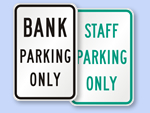Bank Parking Signs