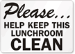 Free Lunch Room Sign