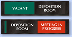Custom Meeting Room In Session Signs