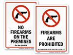 No Firearms Signs by State