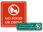 Looking for No Food Or Drink Signs?