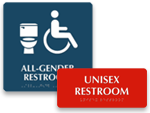 Looking for Unisex Restroom Signs?