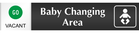 Baby Changing Area (with graphic) - Vacant/Occupied Slider Sign