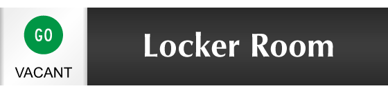 Locker Room - Vacant/Occupied Slider Sign