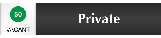Private - Vacant/Occupied Slider Sign