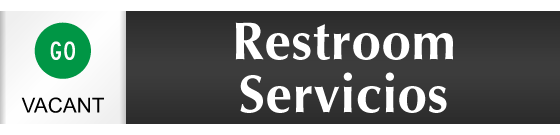 Bilingual Restroom Servicios - Vacant/Occupied Slider Sign