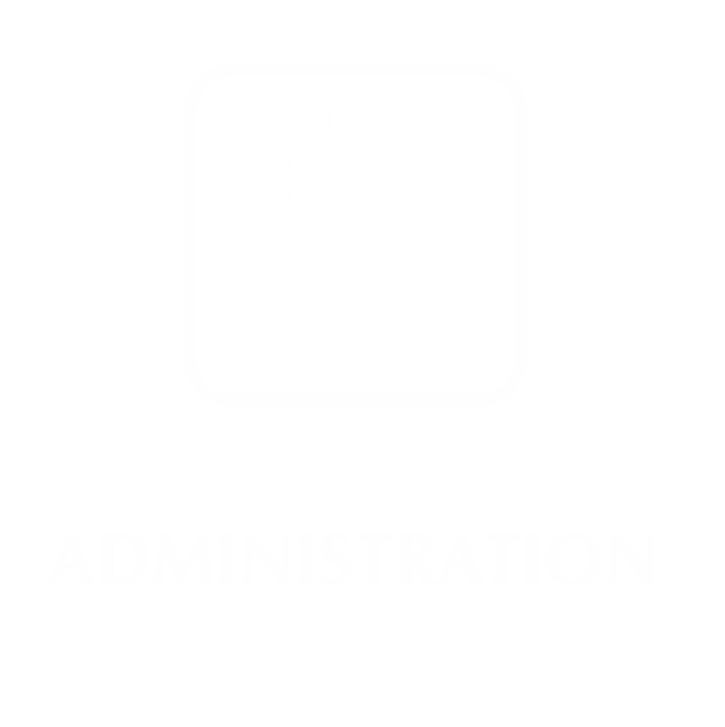 Administration Engraved Hospital Sign with Medical Admin Symbol