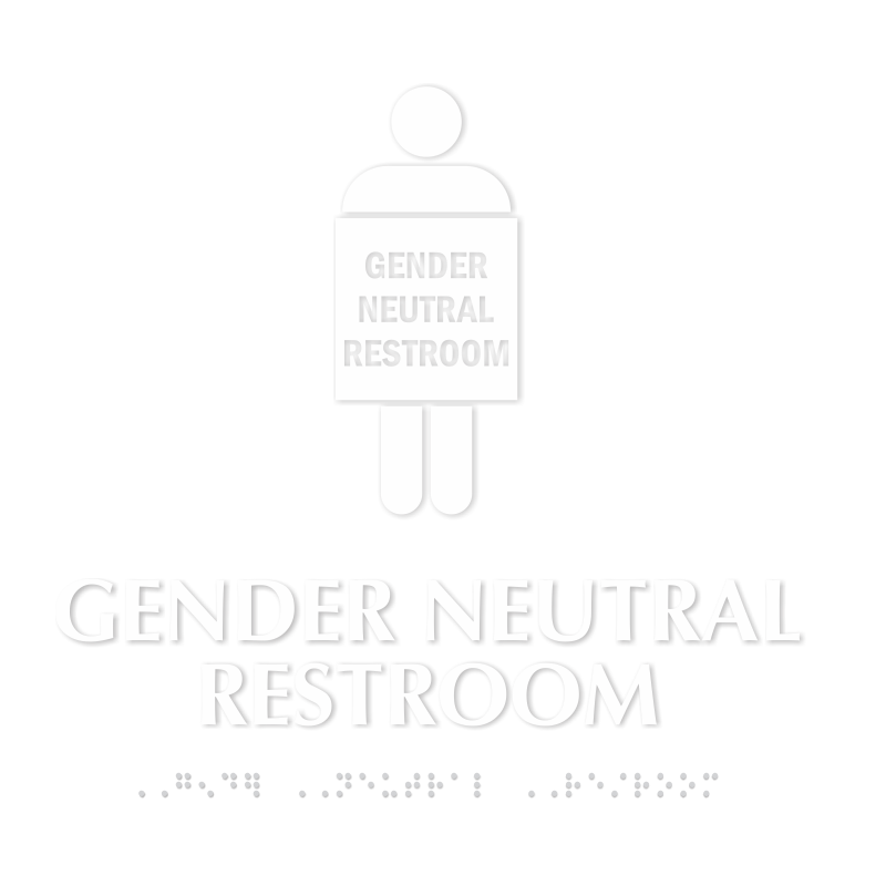 Gender Neutral Restroom Braille Sign