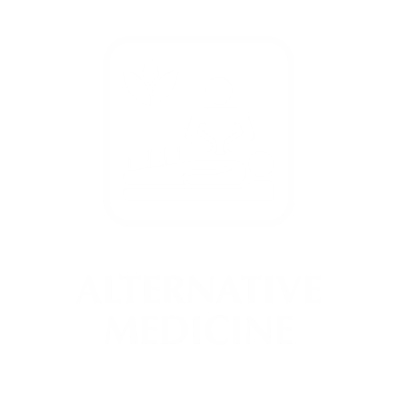 Alternative Medicine Engraved Sign with Natural Therapies Symbol