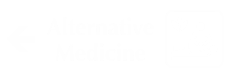 Alternative Medicine Engraved Sign with Left Arrow Symbol