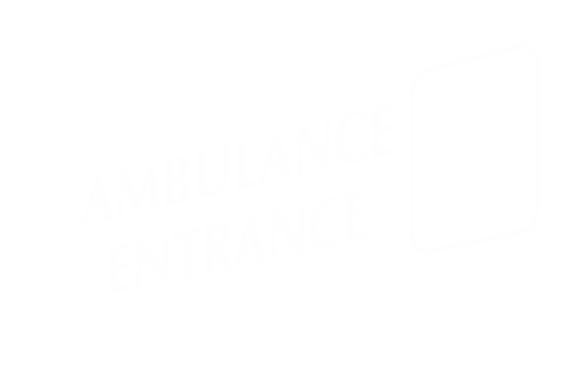 Ambulance Entrance Corridor Projecting Sign