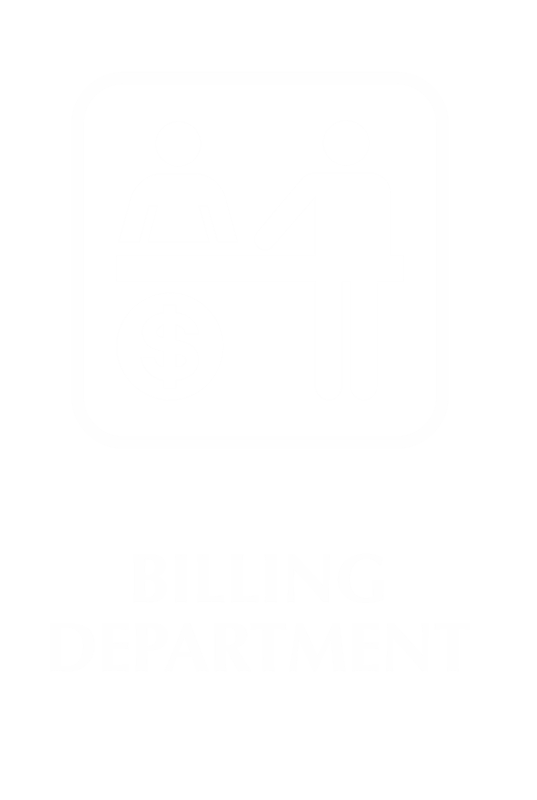 Billing Department Engraved Hospital Sign