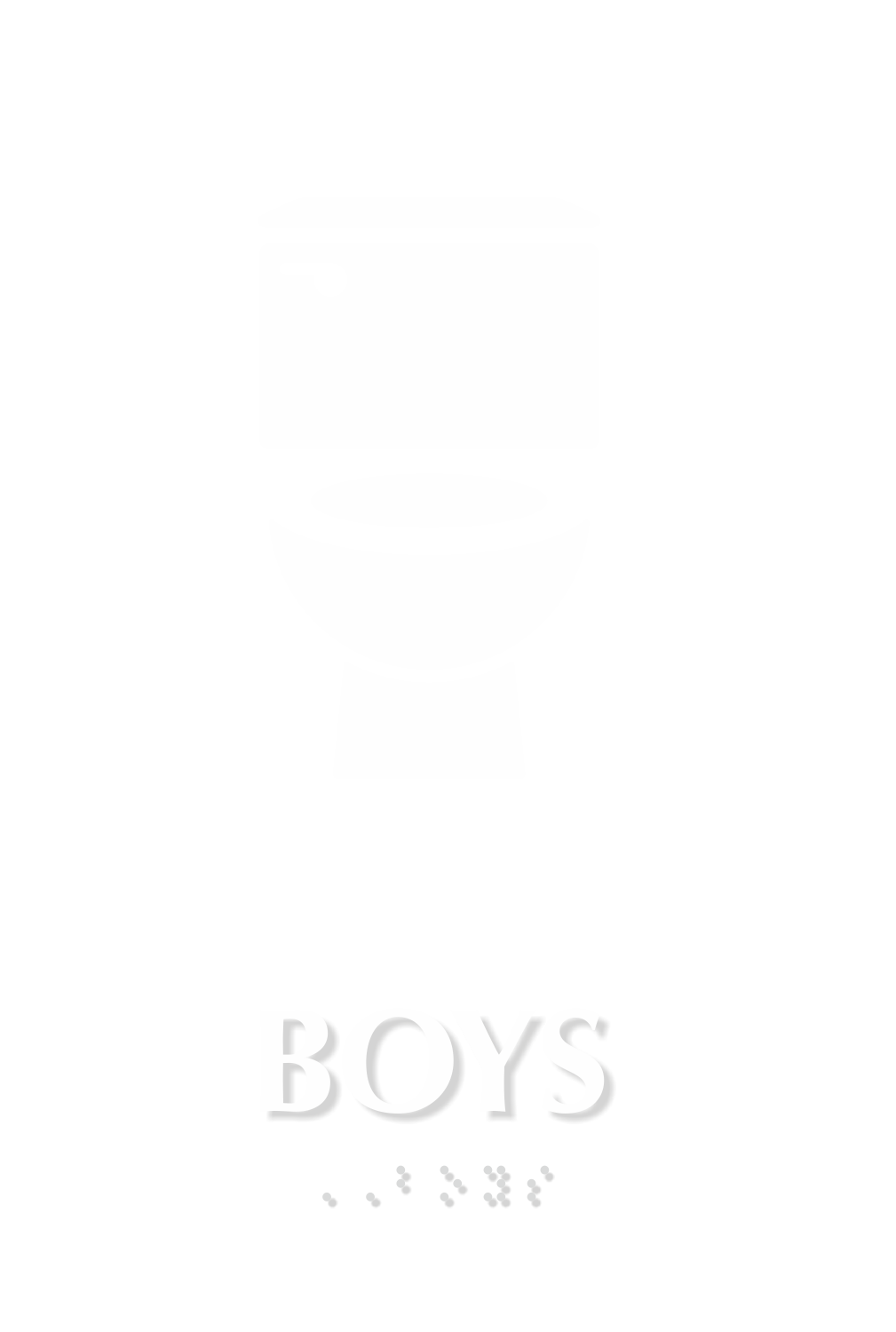 Boys TactileTouch Braille Restroom Sign