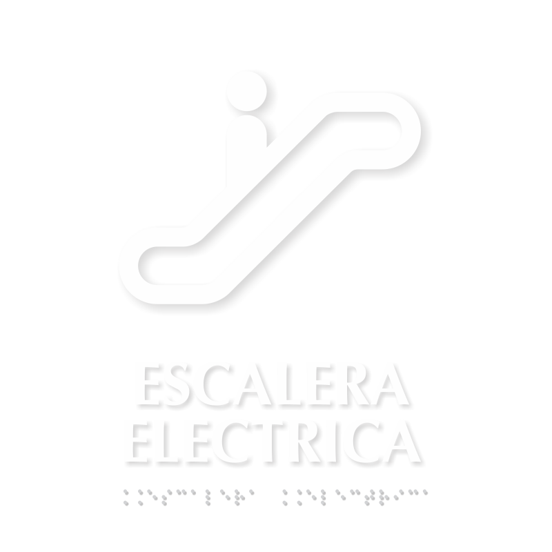 Escalera Electrica Spanish Tactile Touch Braille Sign