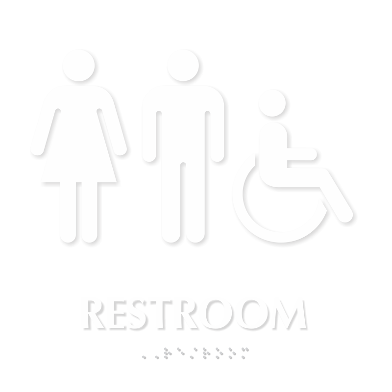 Restroom Men / Women Sign