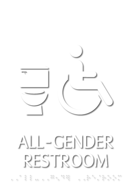Esquire All-Gender Restroom Sign