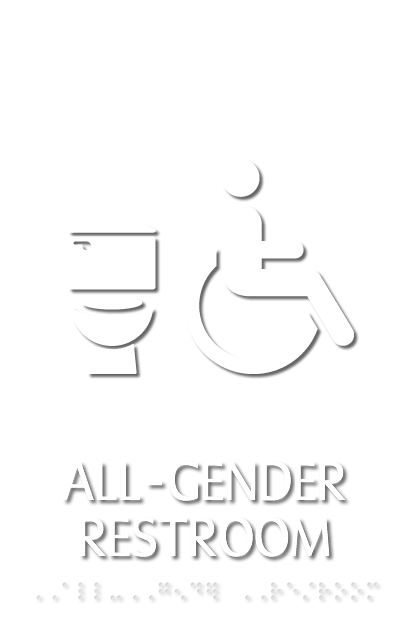 Contour All-Gender Restroom Sign