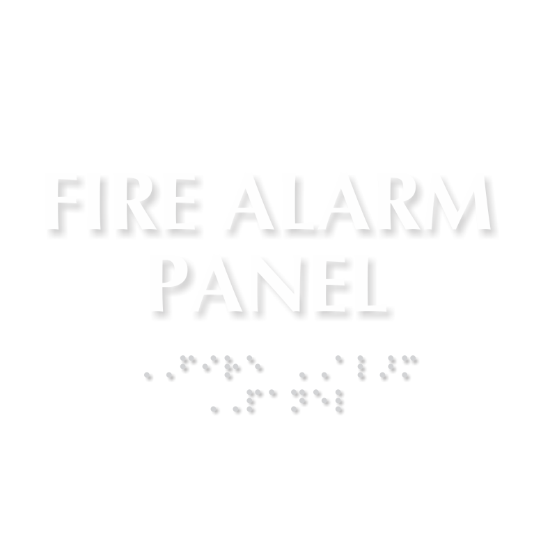 Fire Alarm Panel ADA Sign with Braille