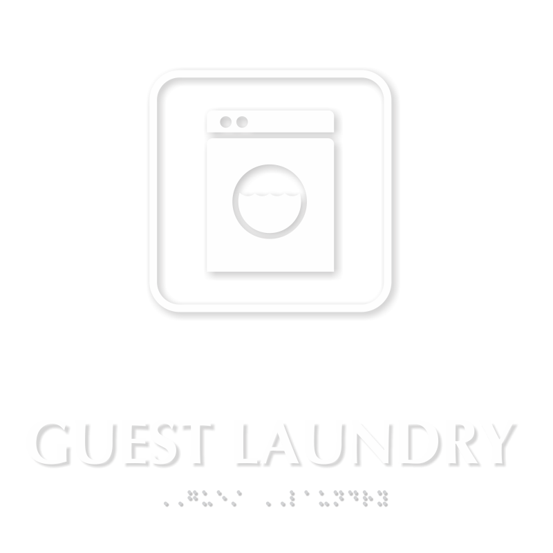 TactileTouch™ Guest Laundry Sign with Braille