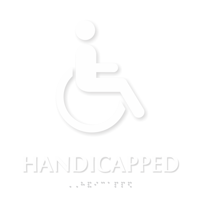 TactileTouch Handicapped Sign with Braille