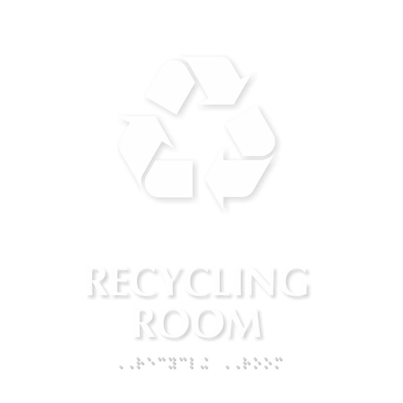 Recycling Room Symbol TactileTouch™ Sign with Braille