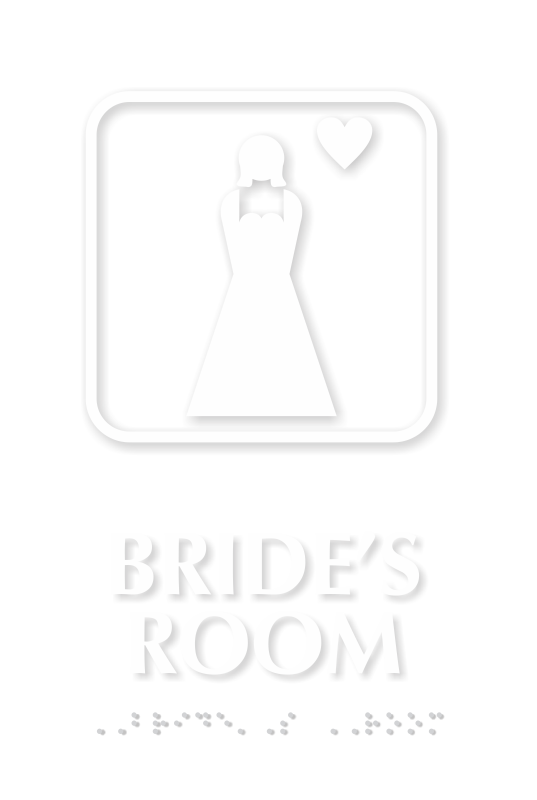 Brides Room Symbol ADA TactileTouch™ Sign with Braille