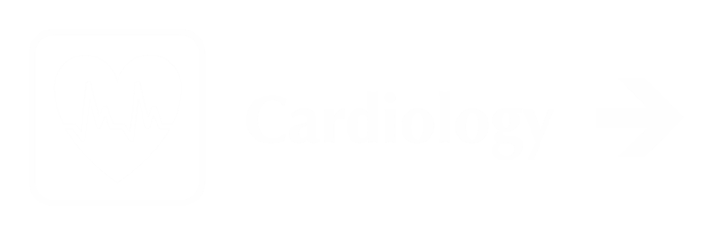 Cardiology Engraved Sign with Right Arrow Symbol