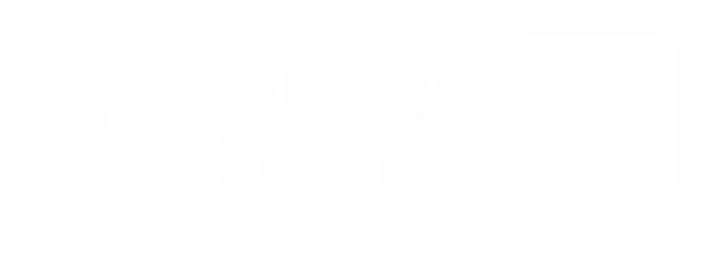 Changing Room Engraved Sign with Left Arrow Symbol