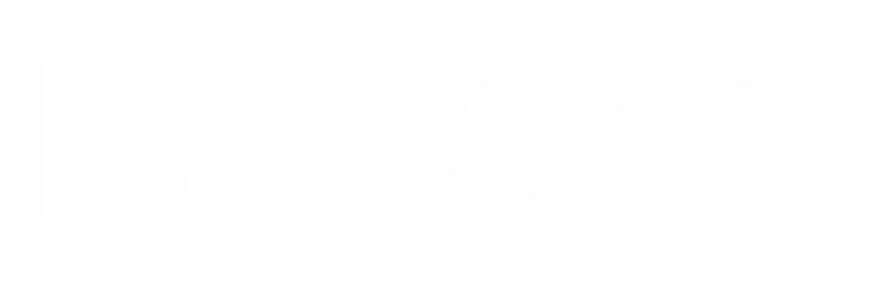 Consulting Room Engraved Sign, Man On Chair Symbol