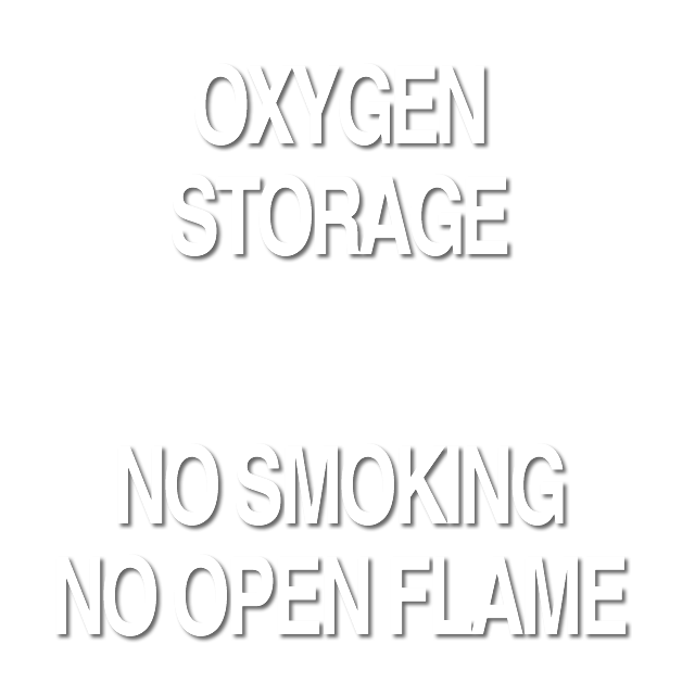 Oxygen Storage, No Smoking/Open Flame Sign