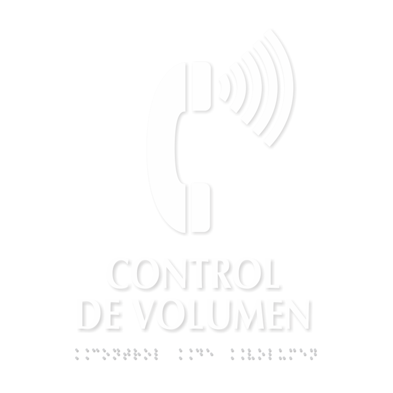 Control de Volumen Spanish TactileTouch Braille Sign