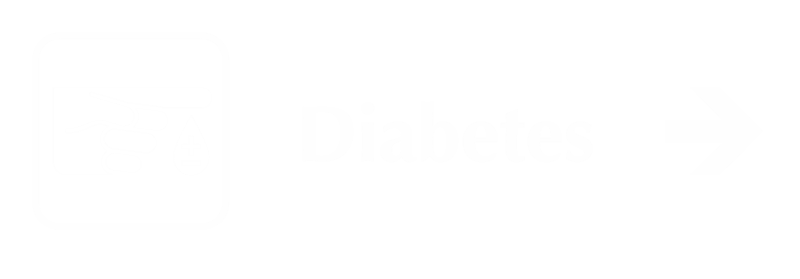 Diabetes Engraved Sign with Right Arrow Symbol