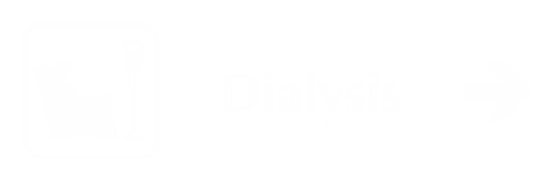 Dialysis Engraved Sign with Right Arrow Symbol