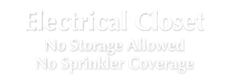Electrical Closet No Storage Allowed Engraved Sign